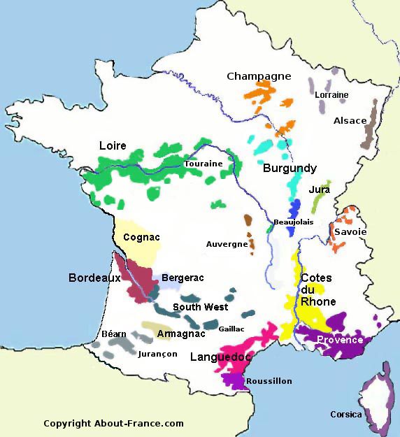 wine map of france